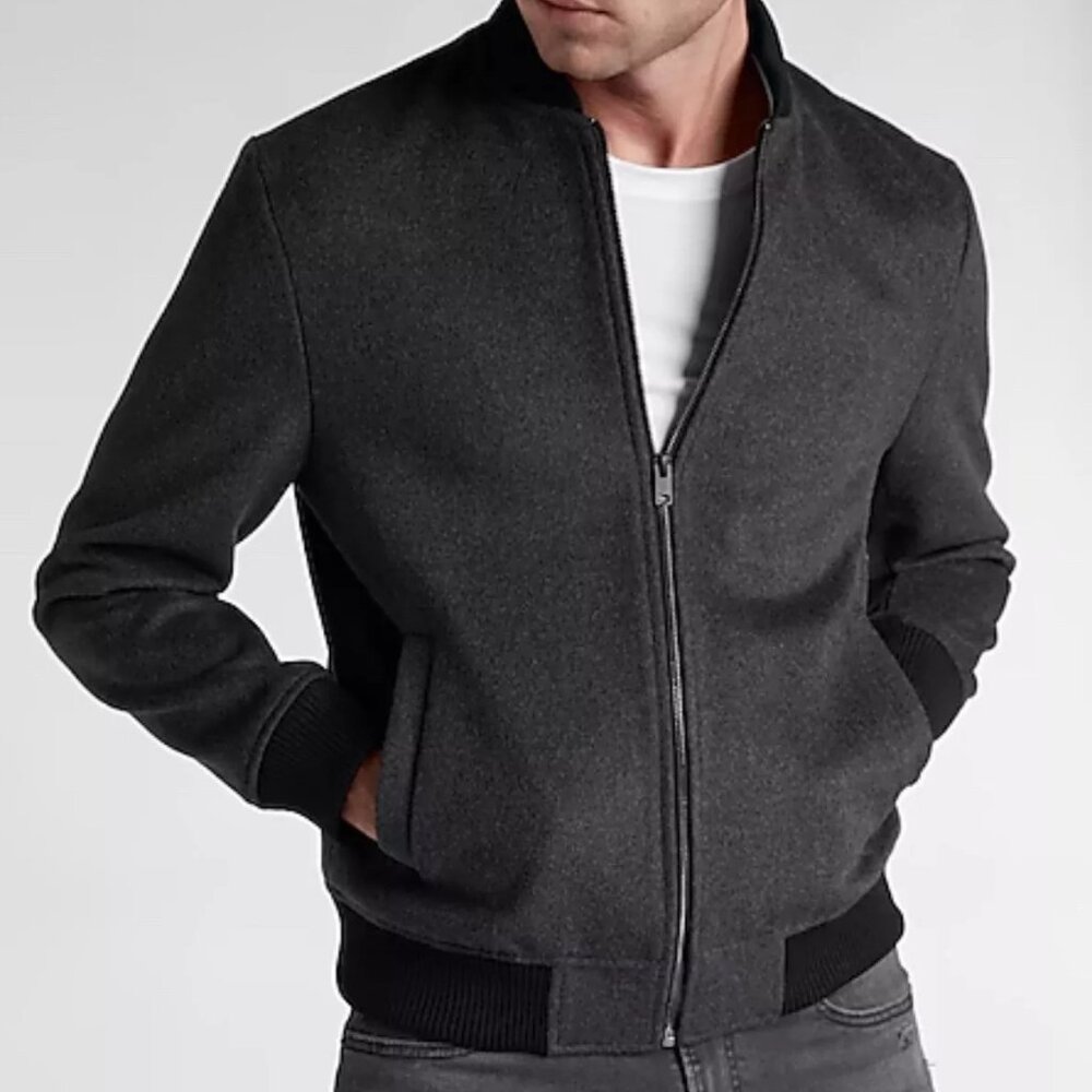 Express Wool Blend Varsity Jacket, New!